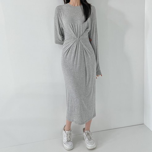데일트 여성 투웨이 스판 롱 원피스