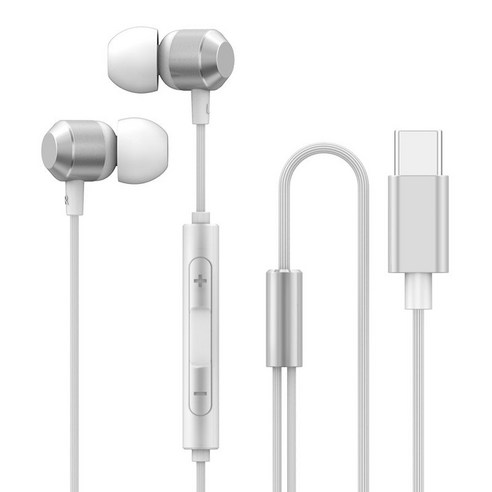 DFMEI 유선 헤드폰 고품질 헤비베이스 K 노래 라운드 헤드 타입 C는 Vivo Huawei Xiaomi Oppo OnePlus에 적합합니다., 흰색 [Typec Flat 플러그 버전]