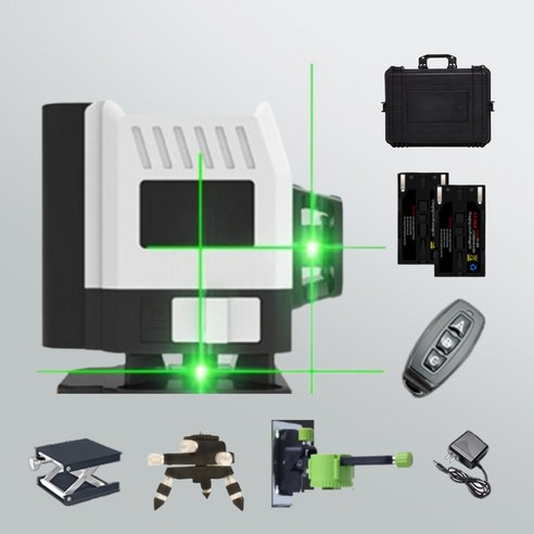 [7세대] 레이저레벨기 거리측정기 수평기 측정기 레이져, 2D 8라인 레이저레벨기, 1개