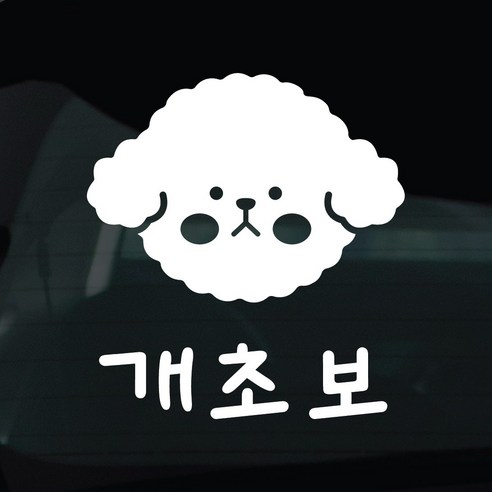 디자인황소 초보운전 스티커 차량스티커 차량 자동차 데칼 시트지, 1개, 45 개초보 비숑