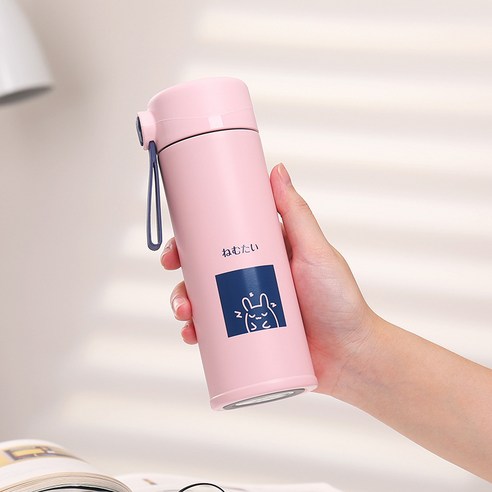 패션 304 스테인리스강 보온컵 맞춤형 로고 기업 맞춤형 물컵 심플한 컵, 검정색, 240ml