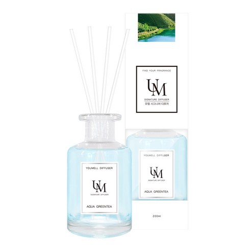유멜 시그니처 디퓨저 200ml, 아쿠아그린티, 1개