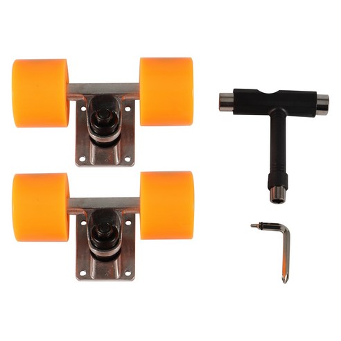 Xzante 미니 스케이트 보드 트럭 3.25 인치 부품 바퀴 60X45Mm ABEC 9 베어링 키트 액세서리 오렌지, 주황색