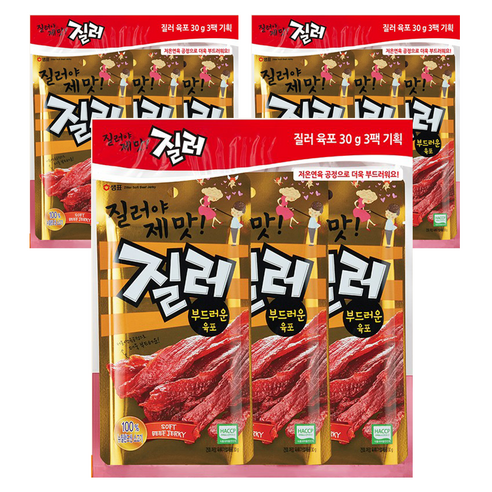 질러 부드러운 육포, 30g, 9개