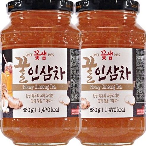 꽃샘 꿀인삼차 1160g(580g x 2병), 580g, 2개, 1개입