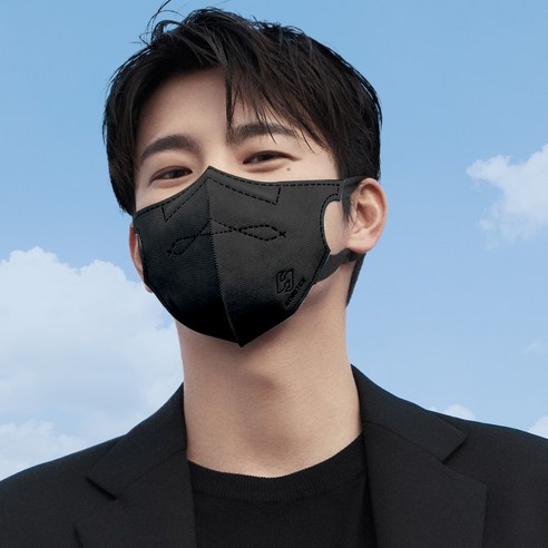 시노텍스 귀편하고 숨쉬기편한 새부리형 신소재 마스크 50매 대형 개별포장, 1개입, 50개, 블랙