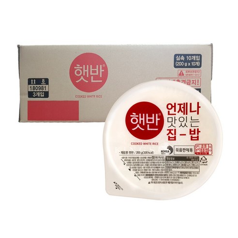 햇반 백미밥, 200g, 30개