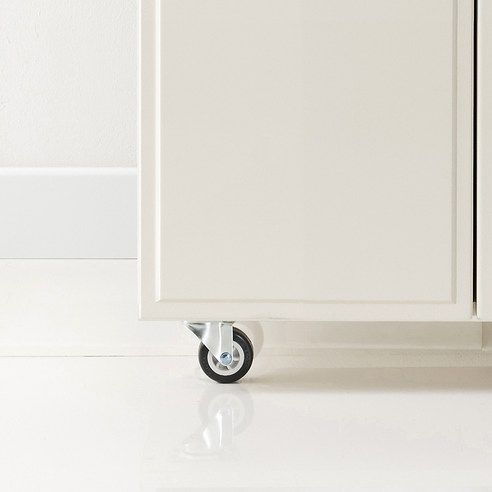 리센트 파스타 무빙주방수납카트2D1S, 아카시아+아이보리(손잡이방향-오른쪽손잡이)