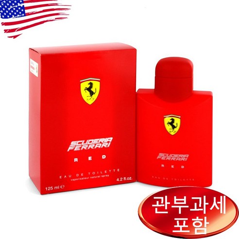 페라리 Ferrari Scuderia 스쿠데리아 레드 코롱 EDT 향수 125ml, 1개