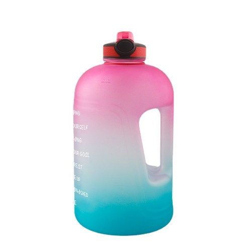 ANKRIC 물컵 높은 색상 가치 스포츠 컵 플라스틱 여행 컵 야외 대형 물병 여름 피트니스 주전자 휴대용 톤 병, 핑크 그린