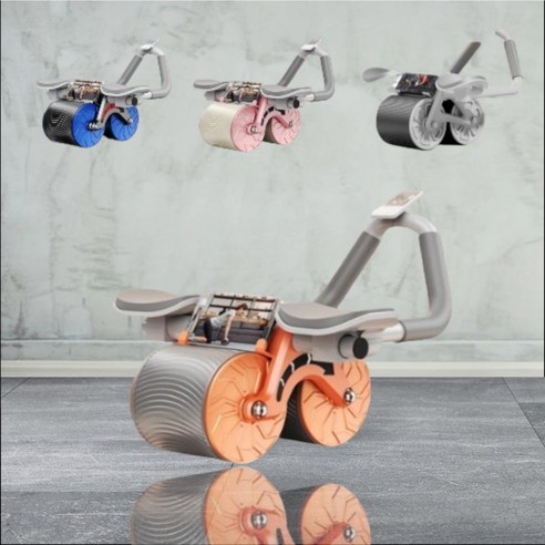 제이엠브로 ab슬라이드 복근운동기구 롤아웃 백익스텐션 뱃살 허리 ab휠, 라이트 오렌지