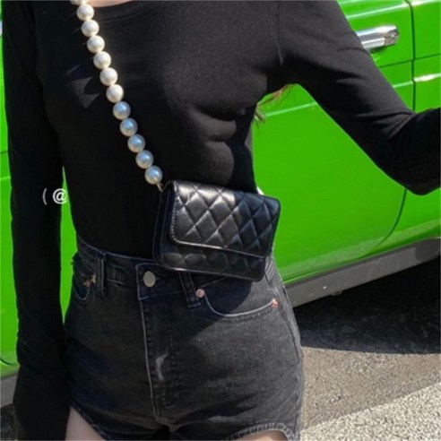 Mao샤오웨이틈새 디자인 진주 체인 가방 새로운 스타일 스타일의 마름모 Crossbody 작은 정사각형 가방