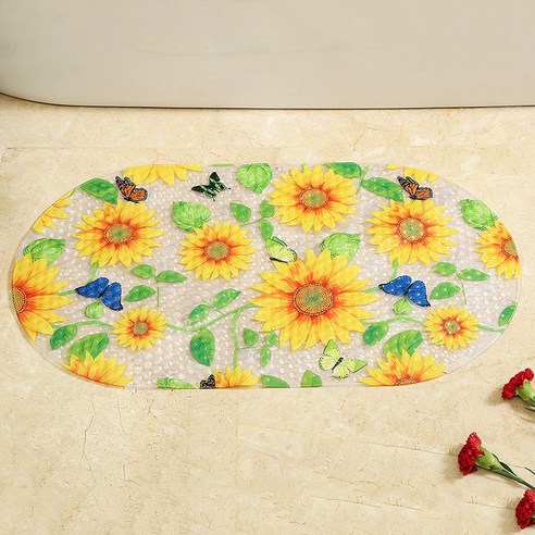 KORELAN귀여운 만화 패턴 욕실 미끄럼 방지 매트 욕실 빨판 샤워 발 매트 아기 목욕 거실 바닥 매트, 스타일 27, 69*39CM