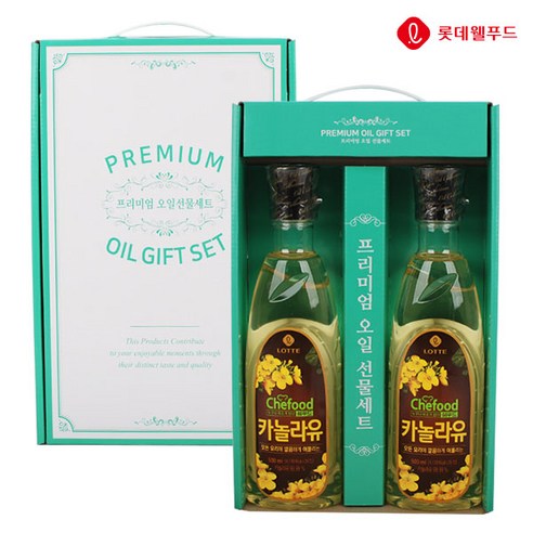 롯데푸드 오일선물세트 명절선물 추석기름선물세트, 2개, 500ml