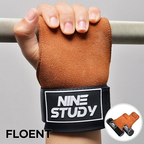 플로엔트 헬스 스트랩 손목 그립 리프팅 좌우세트, 1개, 브라운(brown)