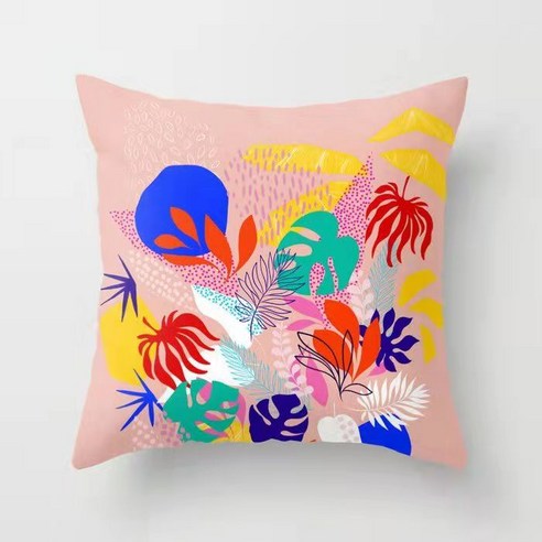 KORELAN ins 스타일쿠션 베개 자동차 쿠션 소파 쿠션 낮잠 베개 귀여운 쿠션, 40cm*40cm( 베갯잇+베개심), 5