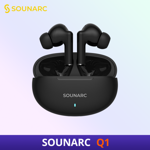 Sounarc Q1 무선 블루투스5.3 이어폰 가성비 블루투스이어폰 추천귀가 편한 이어폰 C타입 최대 28시간 재생