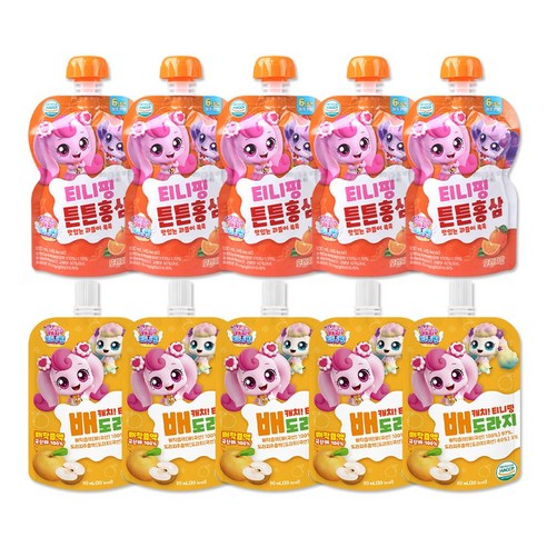 캐치티니핑 튼튼홍삼 오렌지맛 + 캐치티니핑 배도라지, 5+5, 10개, 80ml
