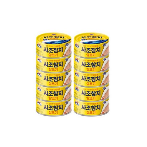 사조 살코기참치 (원터치) 250g x 10캔, 100g, 10개, 사조 살코기참치 100g x 10캔