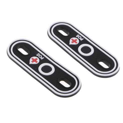2Pcs PVC 빛나는 혈액형 유형 봉제 패치 간호 배지, 블랙 화이트 빛나는 O
