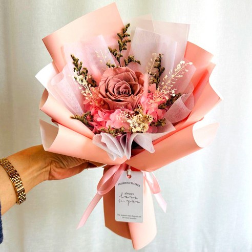 [오케이나우ㅣ인기상품] 수란플라워 생화 프리저브드 꽃다발: 특별한 순간을 위한 영원한 아름다움 [OKNOWㅣ추천상품]