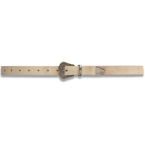 도프셉 Crack Vintage Cowhide Belt in Ivory