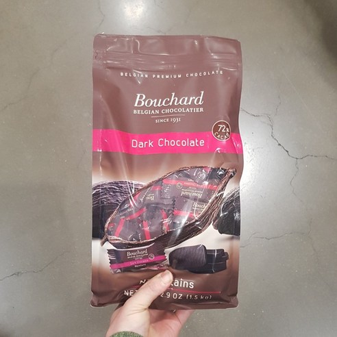 부샤드 NV 다크 72% 초코릿, 1개, 1.5kg