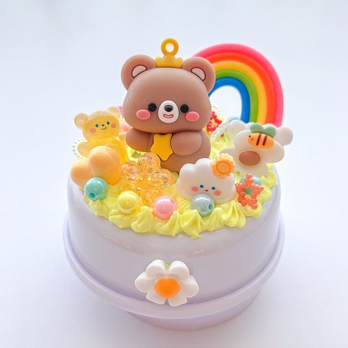 데코덴 오르골 만들기 키트 diy 파츠 꾸미기 취미 체험 미술키트, 1.노랑 곰돌이 오르골