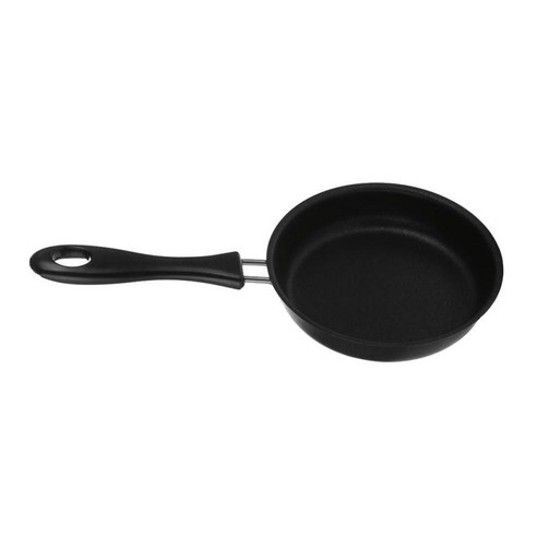 아침 식사 프라이팬 프라이팬에 붙지 않는 프라이팬 그릴(계란 및 베이컨용), 12cm, 블랙, 설명