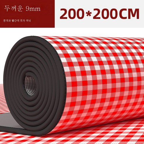DFMWI.피크닉 매트.Picnic mat.--방습 매트 두꺼운 야외 휴대용 피크닉 매트 방수 피크닉 가정용 텐트 더블 싱글 숙소 침대 매트, 레드그9Mm2X2