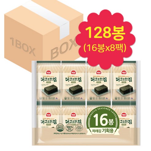 사조해표 더고소한김(파래)4g x 16입 8봉(1box)기획, 56g, 8개