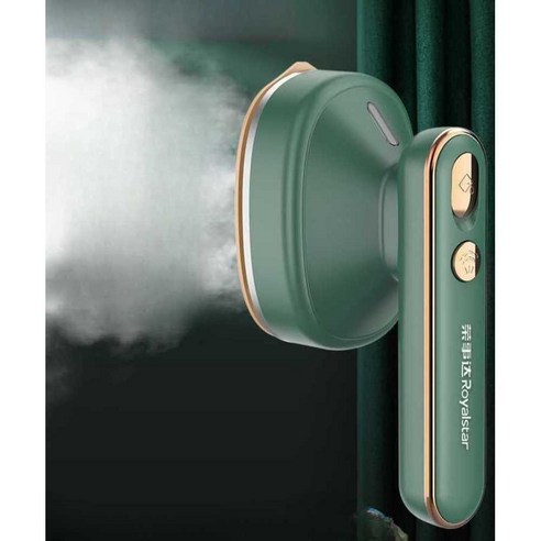 여행용 휴대용 출장용 미니스팀다리미 핸디형, 로우 프로파일 에메랄드 테플론 패널