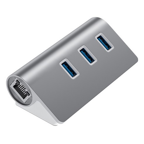Exanko USB3.0 허브 3포트 USB+기가비트 이더넷 포트 5Gbps 도킹 스테이션, 실버 그레이 - 가격 변동 추적 ...