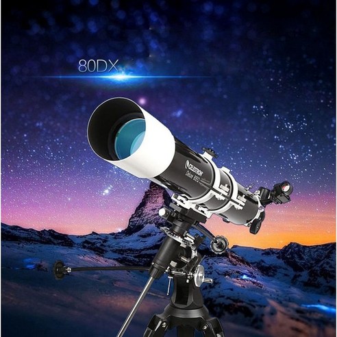 CELESTRON-전문가용 천체 디럭스 80EQ 굴절 고배율 망원경 EQ2 적도 여행용여행용삼각대 달 행성 81048, 1개