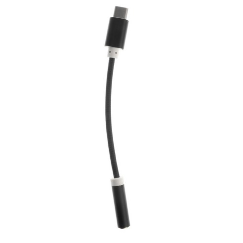 유형 C ~ 3.5mm 헤드폰 잭 어댑터 USB C 3.1 남성 ~ 3.5mm 여성 오디오 케이블 플러그 앤 플러그 쉽게 블랙 + 실버, 설명, 설명