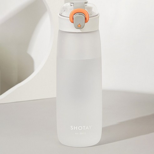 르모네 원터치 스테이 물병 어린이물통, 600ml, 화이트