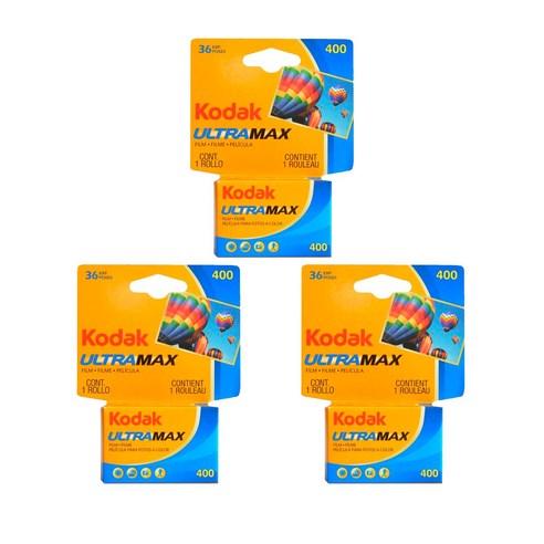 코닥 울트라맥스 ISO 400 36롤 컬러네거티브 필름, 3개