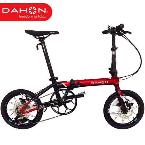 Dahon Dahang K3plus16 인치 초경량 9단 브레이크 접이식 자전거, 16인치, E.뉴블루핸들바접기높이조절가능