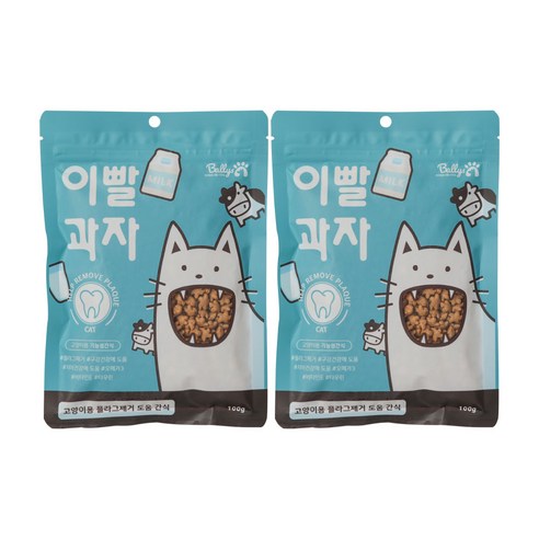 밸리스 고양이 이빨과자 밀크맛 100g 치석제거 도움, 2개