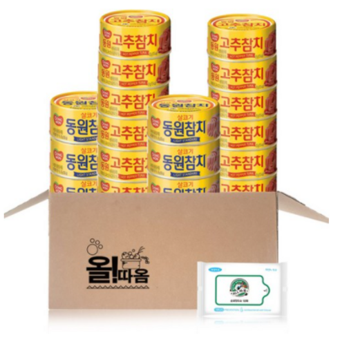 동원 살코기참치 85g x 12개 + 고추참치 85g x 6개, 1세트