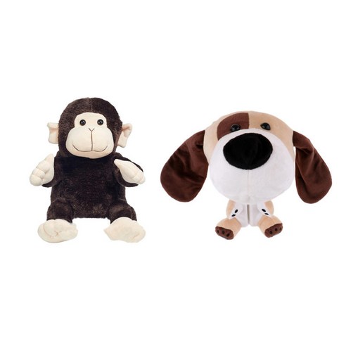 남자 골퍼를위한 2 pcs 골프 클럽 헤드 커버 범용 동물 나무 드라이버 선물, 봉제 천, 설명 된대로 +