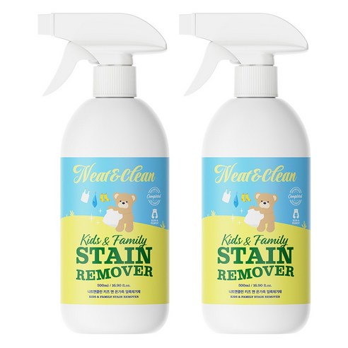 니트앤클린 키즈 앤 온가족 얼룩제거제, 500ml, 2개