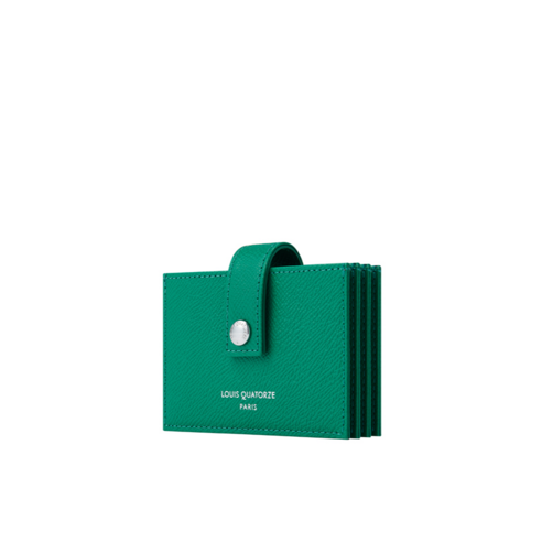 루이까또즈 여성 그린 소가죽 미뉴에뜨 minuet 아코디언 카드지갑 SR1SD71FI1GR