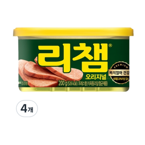 리챔 오리지널 햄통조림, 200g, 4개