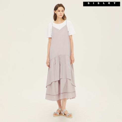 100% 정품 시슬리 티어드 슬립 원피스 SAOP85231_VO 시슬리원피스