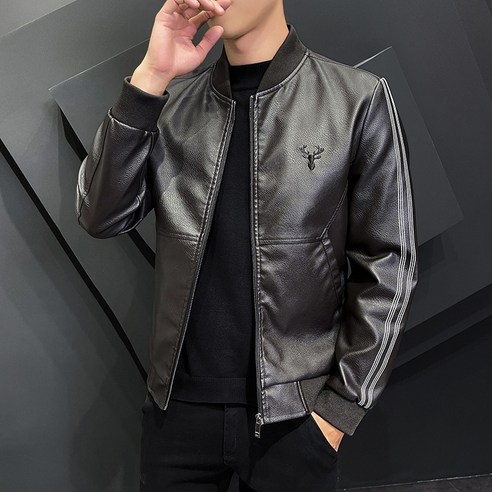 남성코트 추동 가죽자켓 패션 한국판 슬림상의 PY666-P70