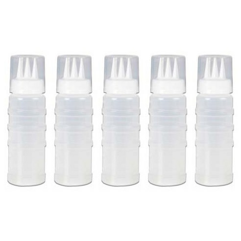뚜껑소스통 참기름 간장 시럽 오일 양념병 드레싱소스 마요네즈통 5P, 3구뚜껑소스통(300ml), 5개