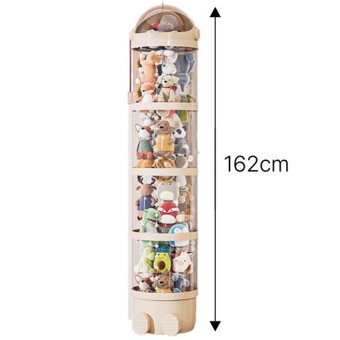 우리 아이 방을 빛내는 마법, Dorich 투명 원통 인형 정리함 인형보관