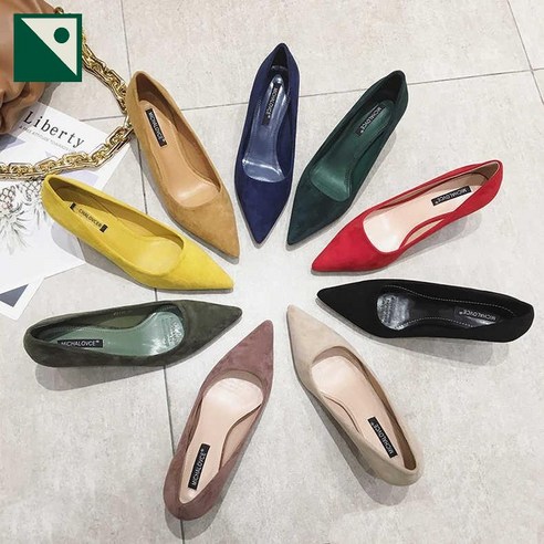 구두 메탈굽 새틴 스틸레토힐 하이힐 뾰족코