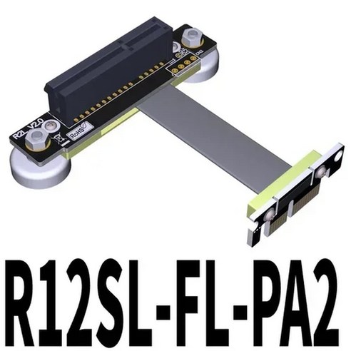 ADT-LINK 세대 4.0 PCIe 3.0 PCI 라이저 1X 4X PCI-E E 익스프레스 SSD LAN USB 라이저 카드 PCIE X1 To X4 연장 케이블, 05 R12SL-FL-PA2_07 0.35m